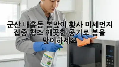군산 내흥동 봄맞이 황사 미세먼지 집중 청소! 깨끗한 공기로 봄을 맞이하세요🌸